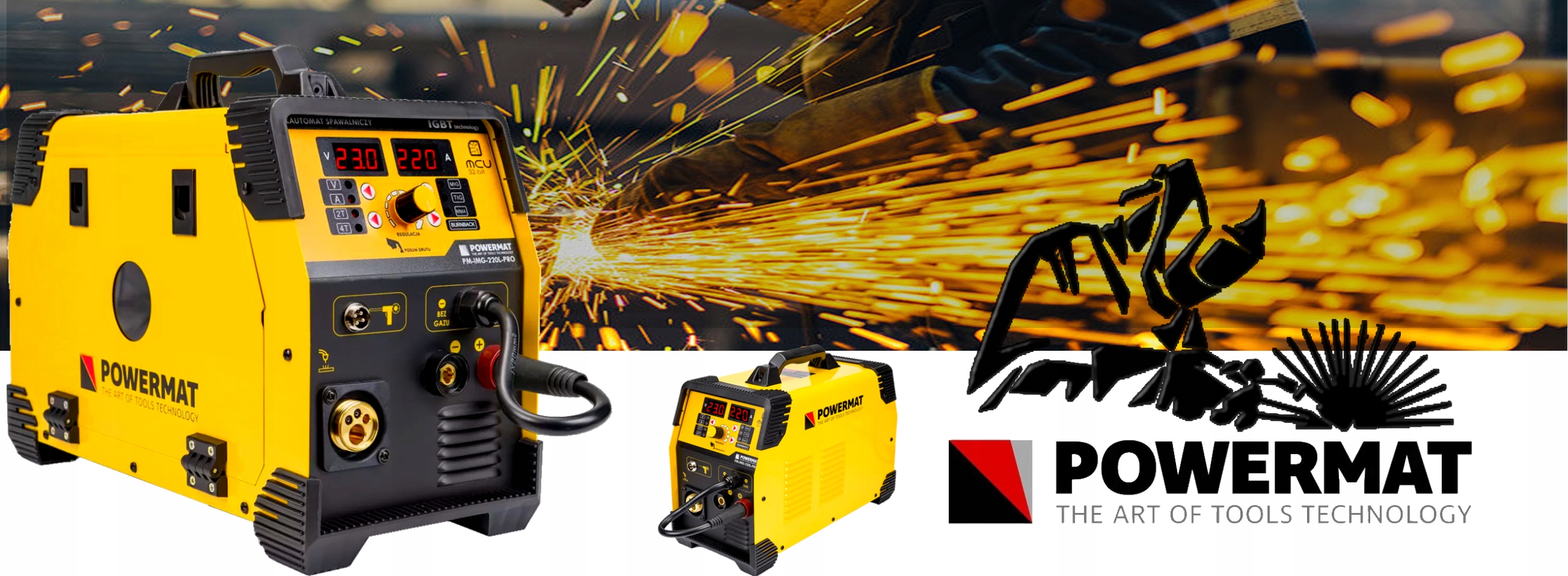 SPAWARKA MIGOMAT POWERMAT 220L PRO MMA TIG 3W1 Waga urządzenia 10.5 kg