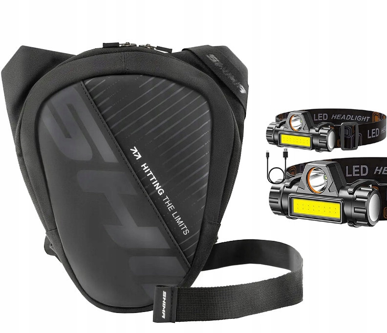 Shima Division Hip Bag Saszetka Torba Na Udo Motocyklowa Motor 2L+ Latarka