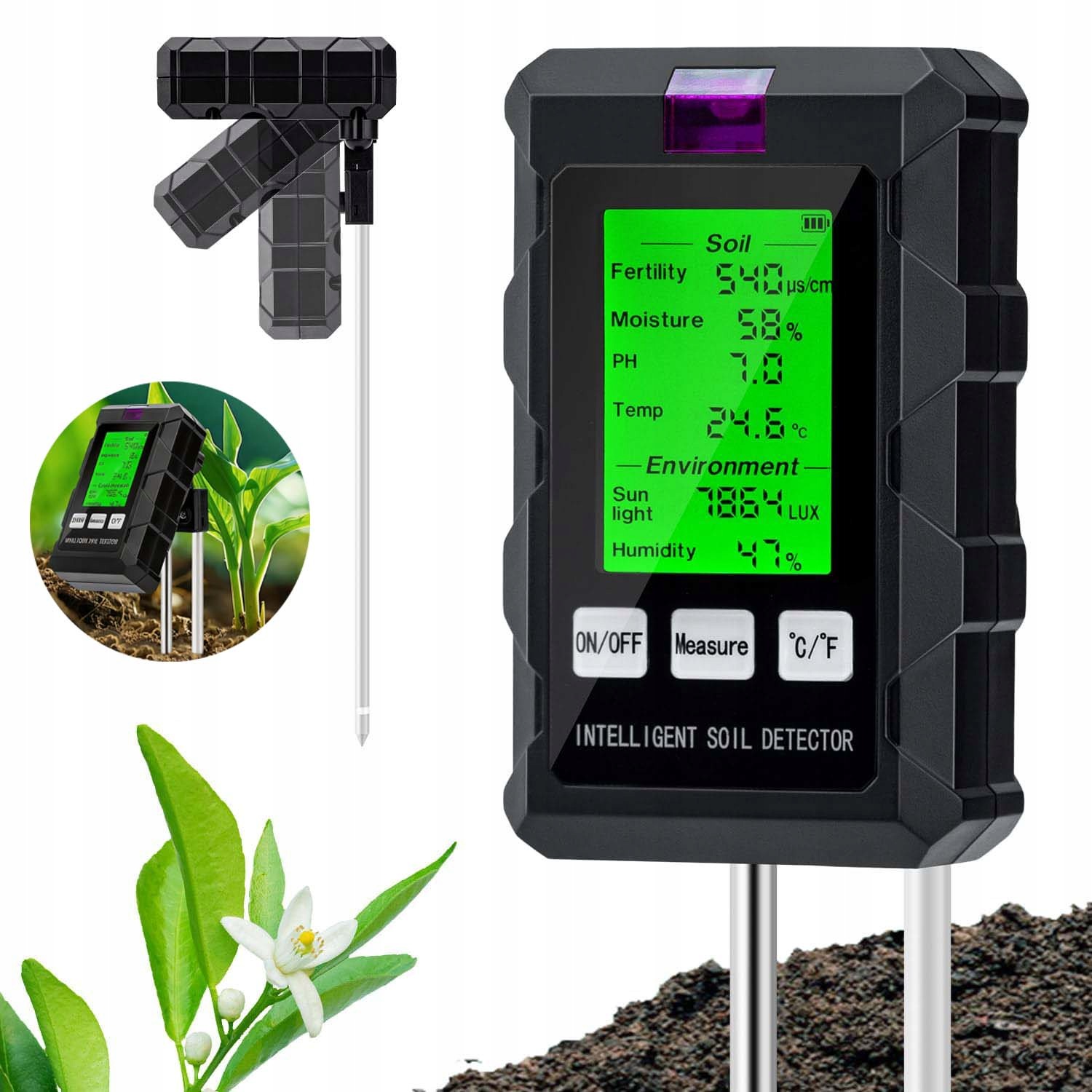 6V1 Půdní Acidometr Tester Ph Substrátu, Měřič Kyselosti Půdy