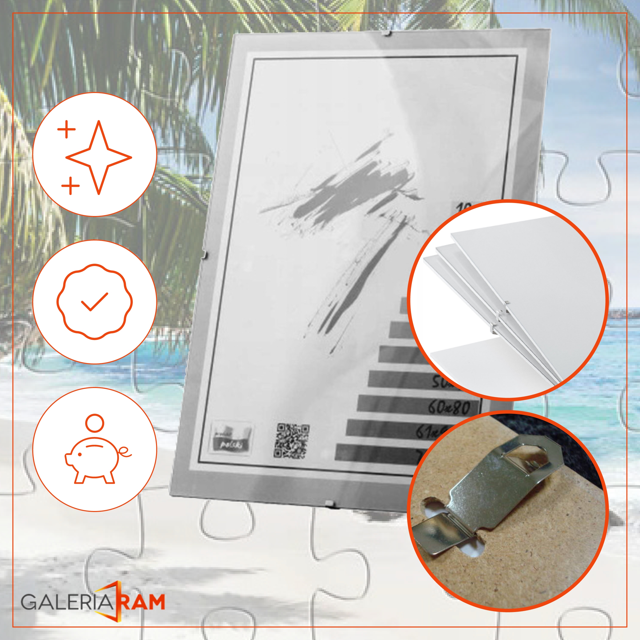 ANTYRAMA 61x91,5 PLEXI - PRODUKT POLSKI Model Plexi