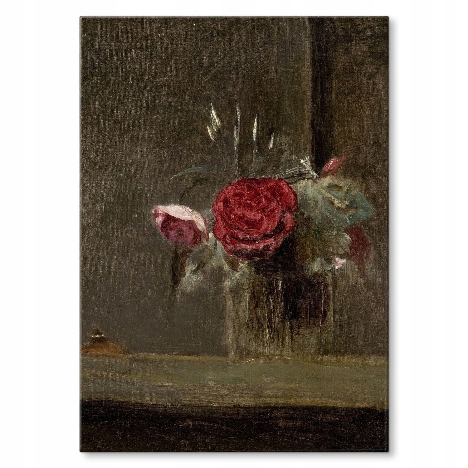 Kovový plakát Roses in a glass Corot Dárek 30 x 42 cm
