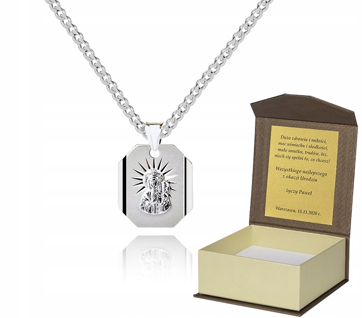 925 Stříbrný řetízek medailon Dedikace 55 cm LM40