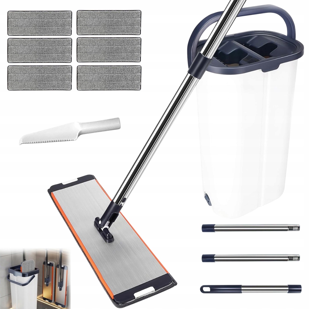 Sada Plochého Mopu 6×UTĚREK Nastavitelná Hliníková Násada