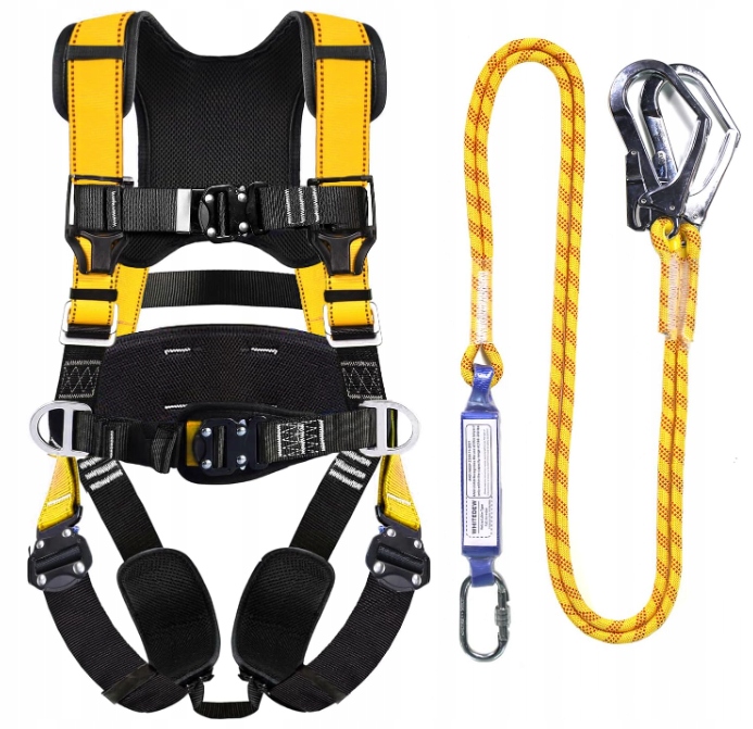 Szelki Bezpieczeństwa Wysokościowe Grasshopper Pas 2M Linka Z Zatrzaśnik