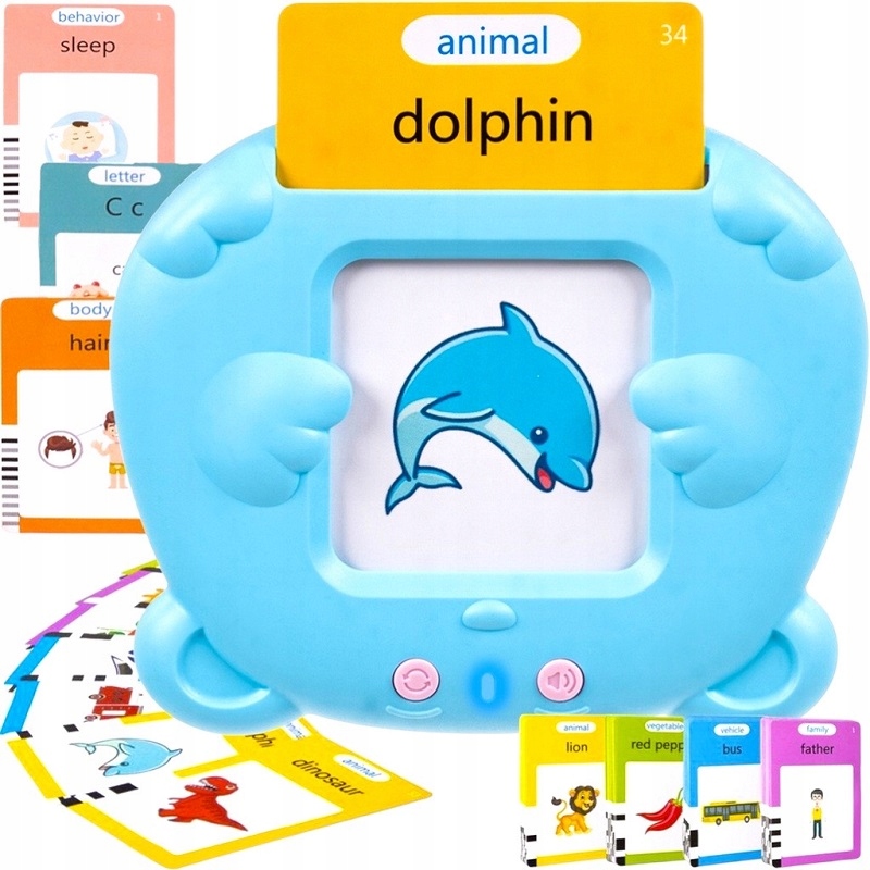 ZABAWKA DO NAUKI ANGIELSKIEGO CZYTNIK KART SŁÓWKA OBRAZKI 224 KARTY EAN (GTIN) 6912370556114