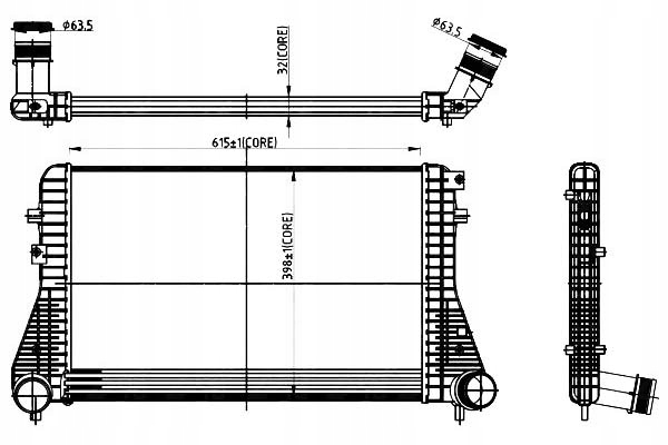 INTERCOOLER VW 2,0TDI 1,4TSI-1,8TSI NRF Producent części NRF