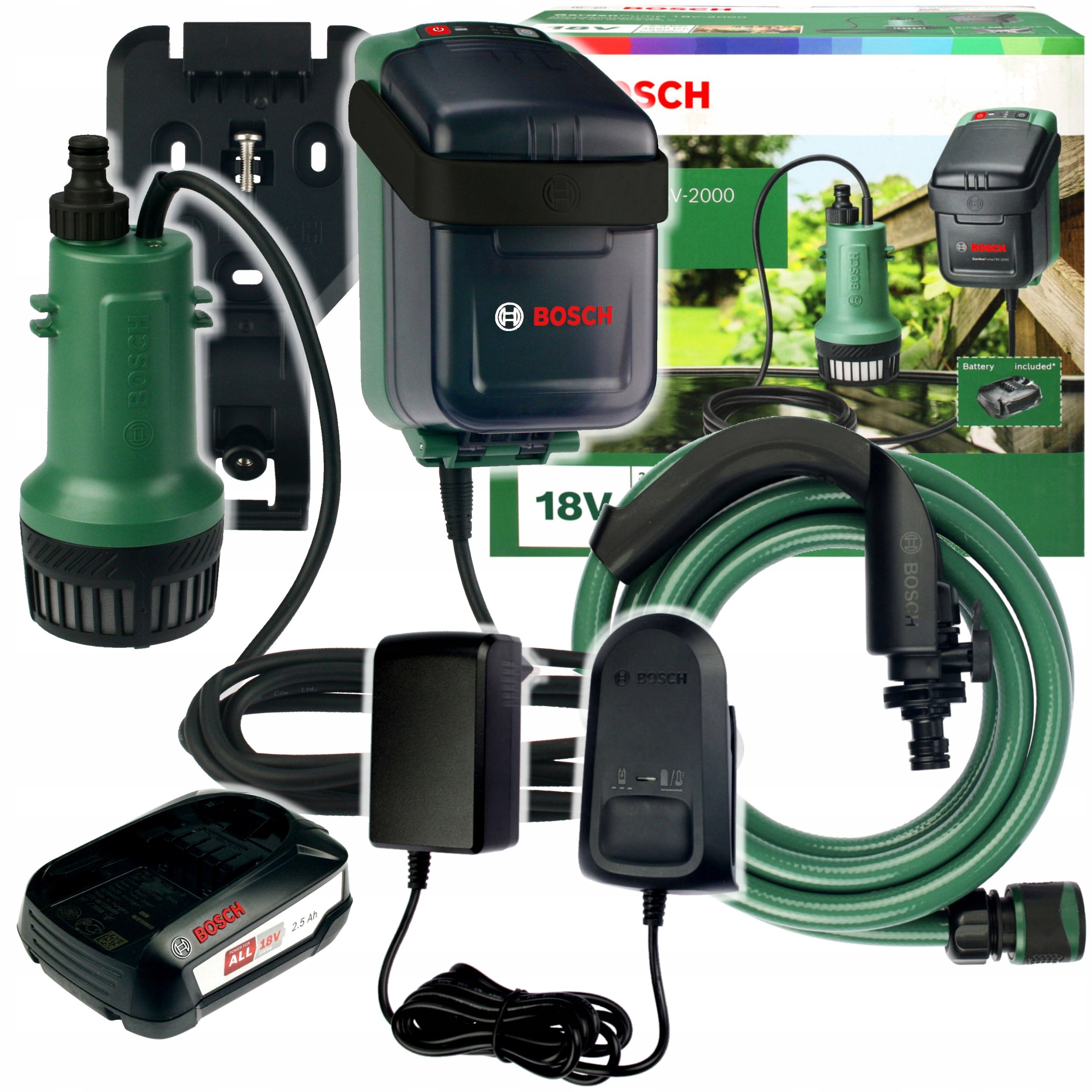 POMPA DO WODY GARDENPUMP 18 BOSCH 1x2,5Ah (06008C4200) • Cena, Opinie •  Zestawy 9917365538 • Allegro