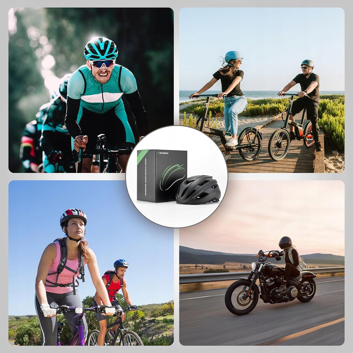 ROCKBROS Kask Rowerowy Sportowy na Rower Górski Lekki dla Kobiet Model Kask Rowerowy Lekki