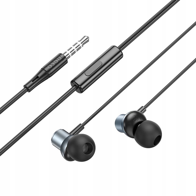 Słuchawki przewodowe douszne Jack 3,5 mm Hoco M110 szare