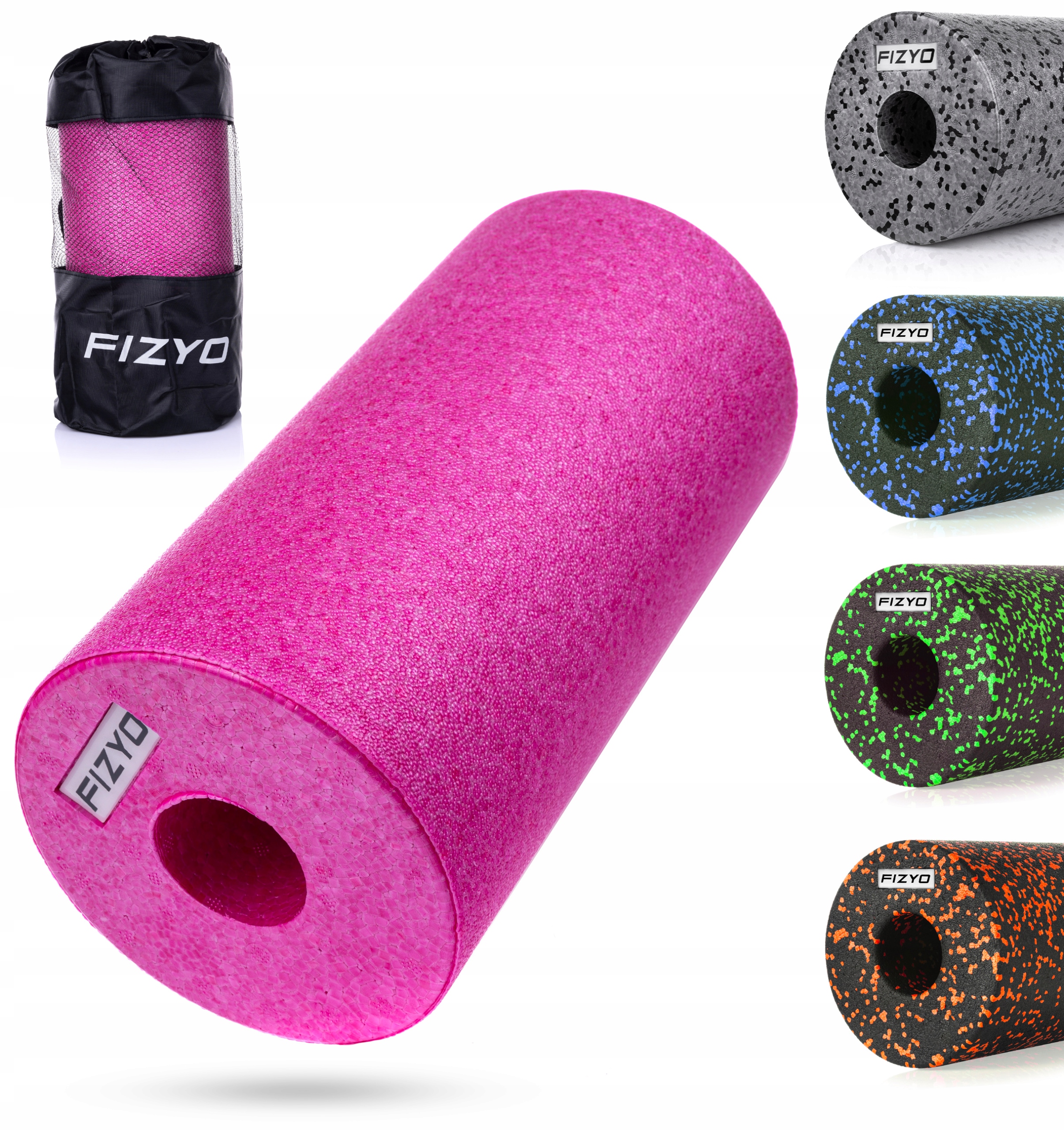 WAŁEK DO MASAŻU ROLLER EPP ZESTAW RÓŻOWY MASAŻER CROSSFIT ĆWICZEŃ PIANKA Długość 29 cm