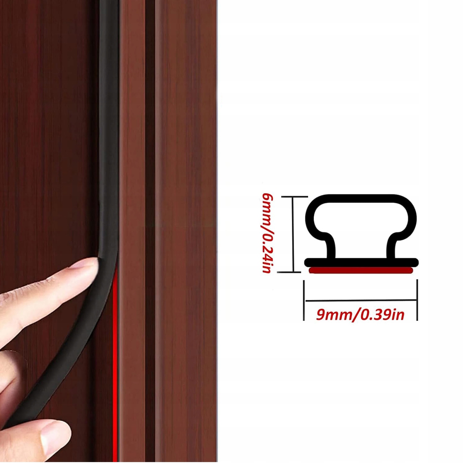 10M USZCZELKA KRAWĘDZIOWA DLA DRZWI I OKNA DO UŻYTKU DOMOWEGO SAMOPRZYLEPNA Marka bez marki