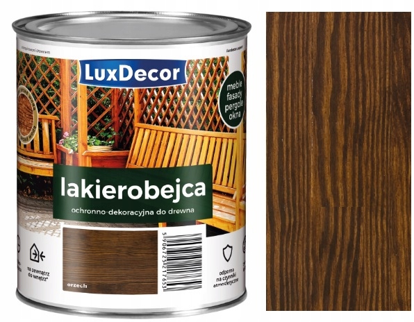 Luxdecor Lakierobejca Do Drewna Ochronno Dekoracyjna 7 Orzech 2.2L