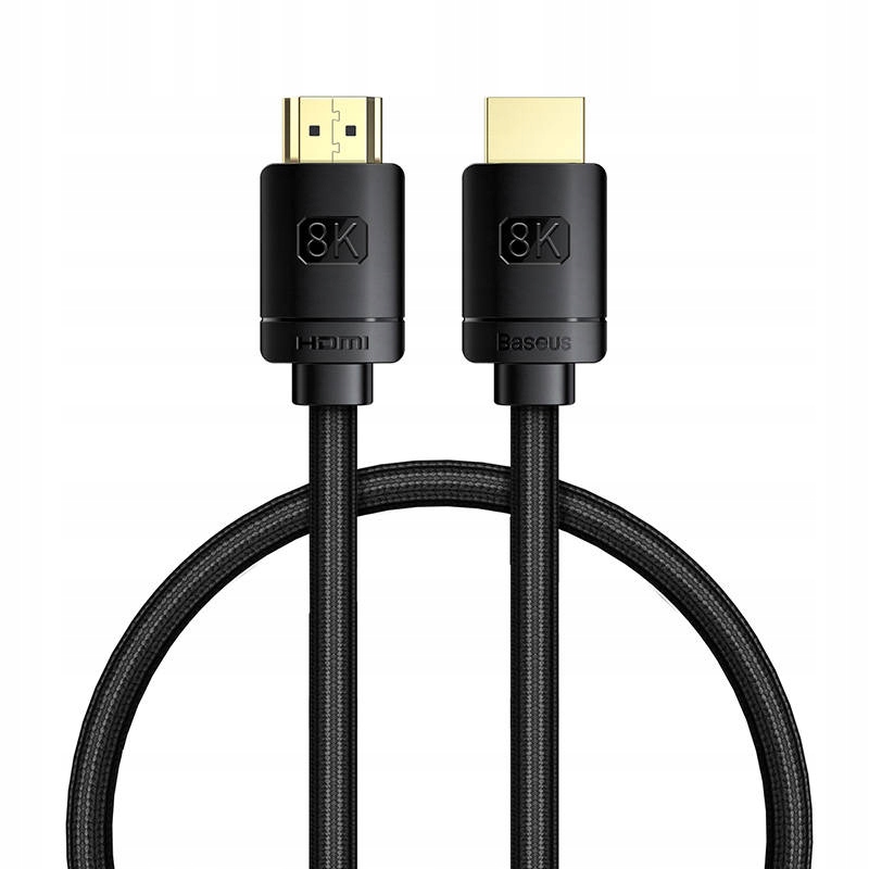 BASEUS KABEL PRZEWÓD WIDEO HDMI 2.1 HD UHD 4K 8K 60HZ HDR 3D 480MBPS 0.5M Stan opakowania oryginalne
