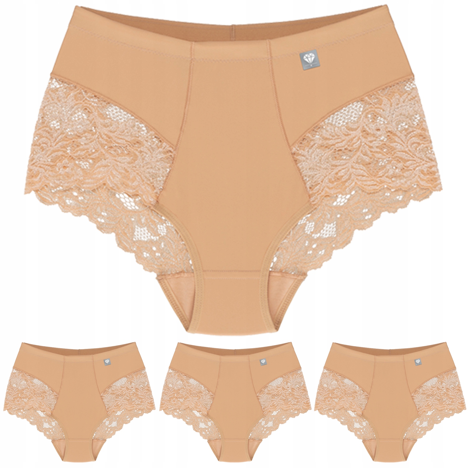 Wol-Bar Diamond 3506 3-pack béžový S Kalhotky vysoké kalhotky