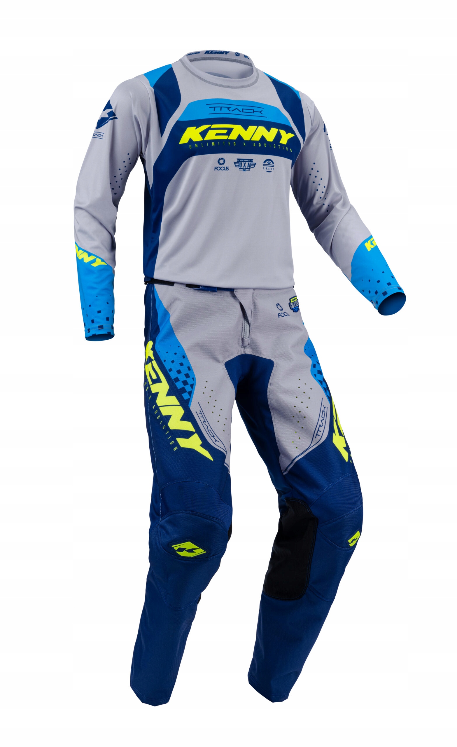 KENNY SPODNIE TRACK NAVY NEON YELLOW 2023 36 EAN (GTIN) 3661465223532