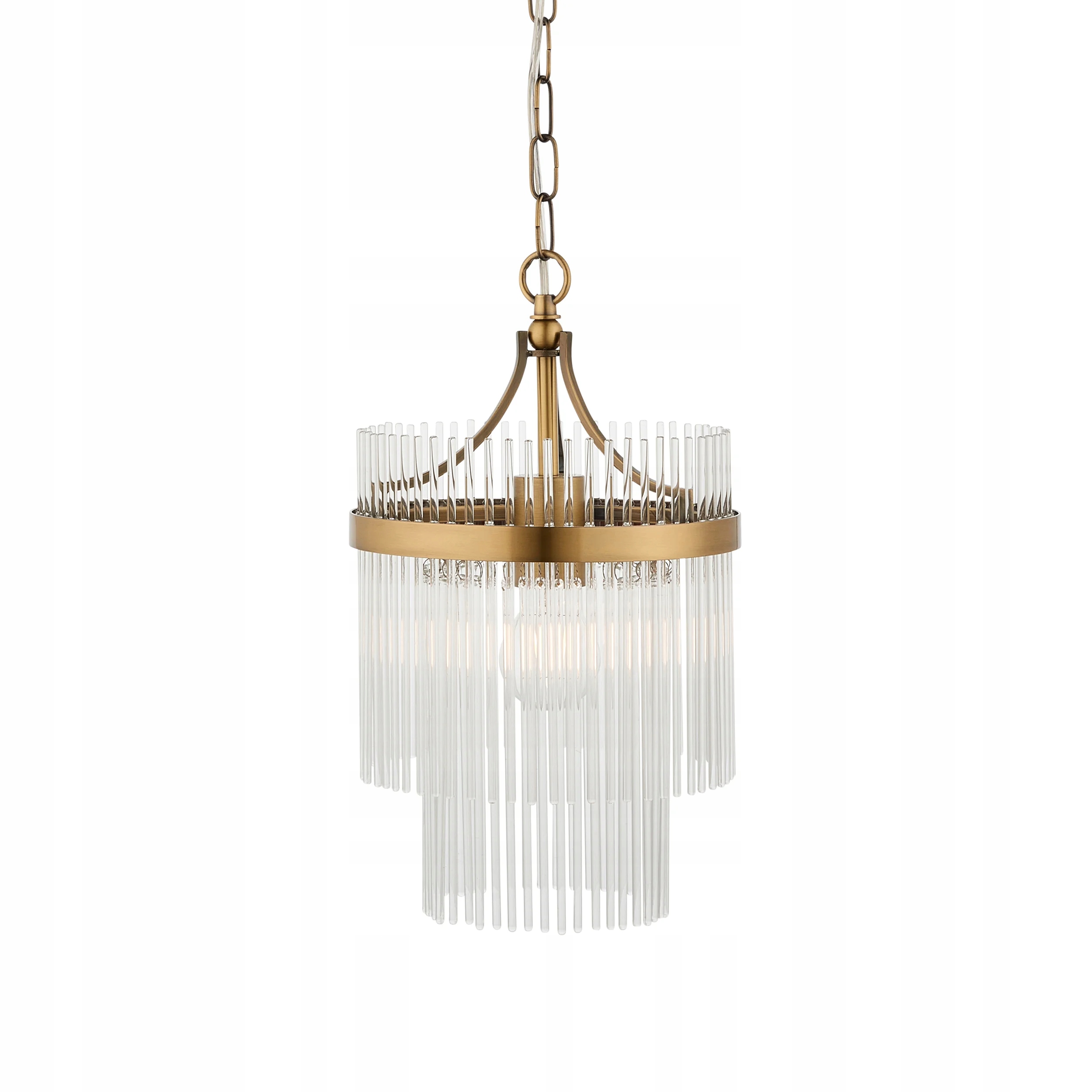 Endon Závesná lampa Art Deco Mosadzná E27 Sklenené tyčinky 10 W