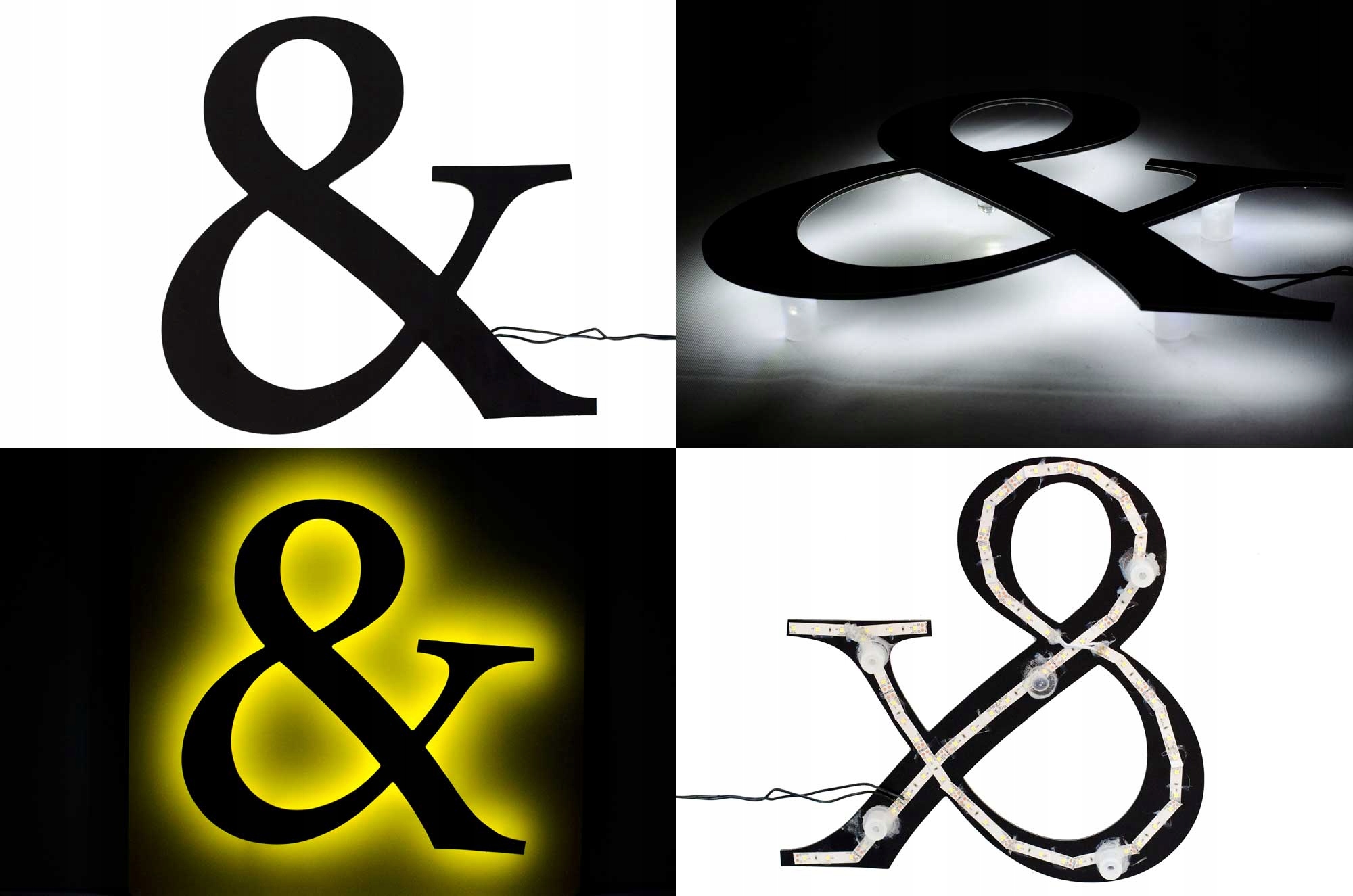 LITERY podświetlane od tyłu kolorami LED RGB 40cm Marka inny