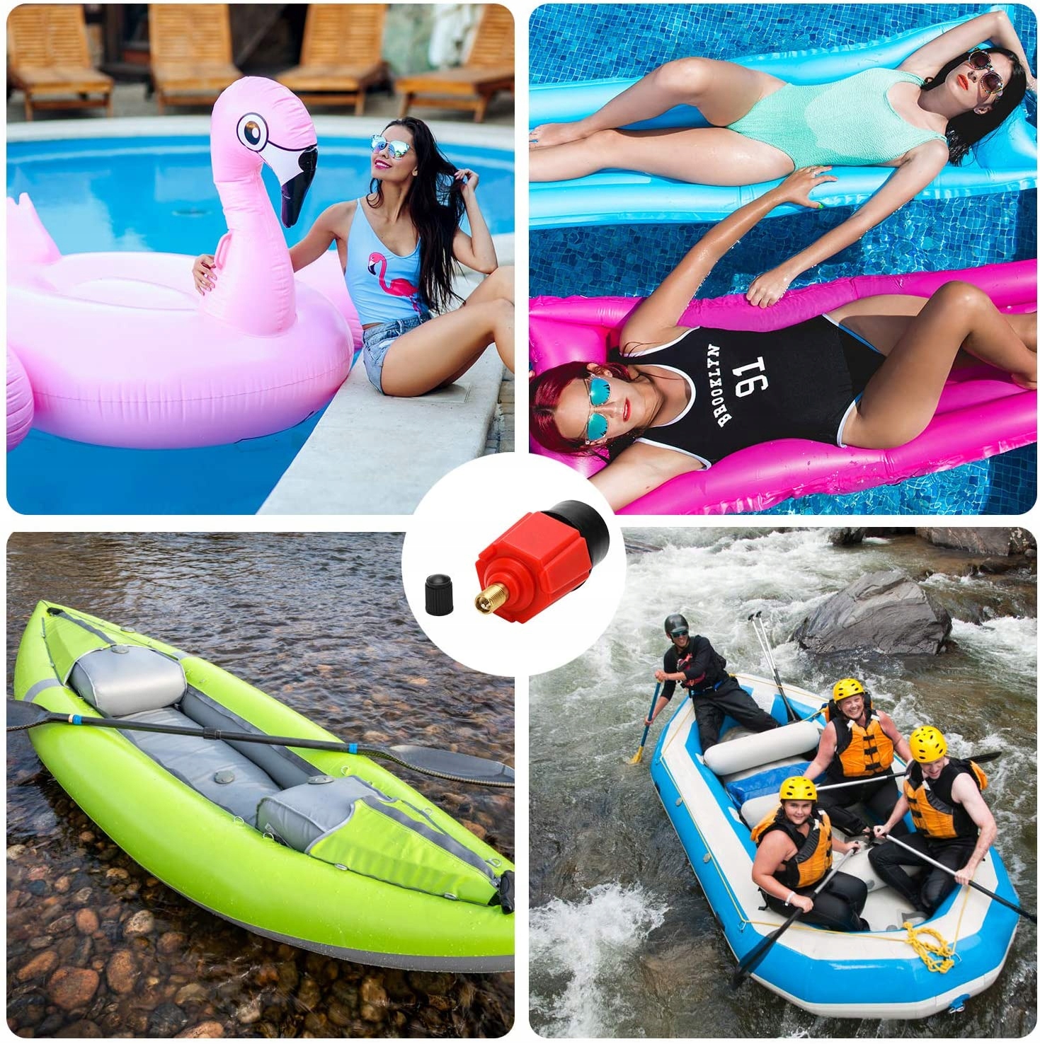 KOŃCÓWKA POMPKI DO POMPOWANIA PONTONU - NA ZAWÓR ADAPTER 5W1 Płeć nie dotyczy