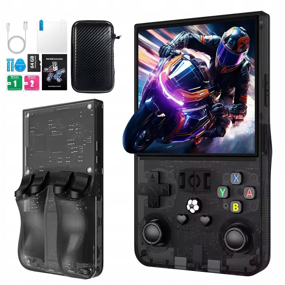 R36MAX Retro konsola do gier 18000 gier Mini przenośna konsola do gier 64GB