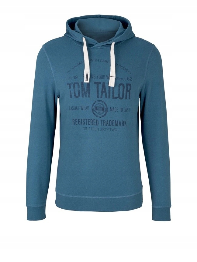 Pánská mikina s kapucí Tom Tailor Pánská mikina pruhy modrá