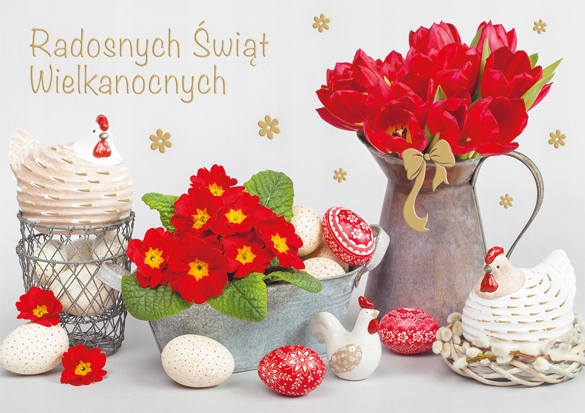 

Karnet Kartka Świąteczna Wielkanoc + Koperta 1 szt