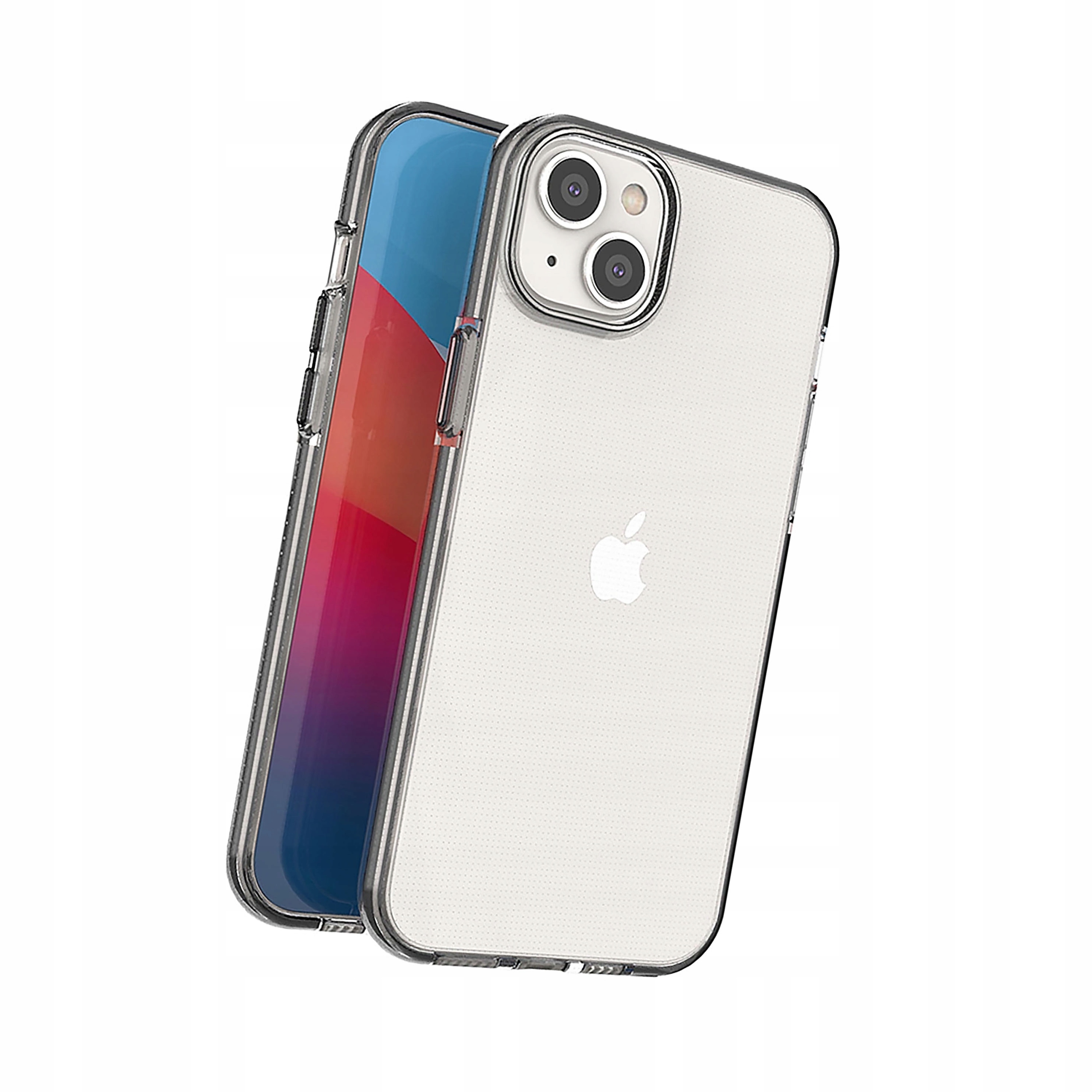 Spring Case etui iPhone 14 Plus silikonowy pokrowiec z ramką czarne
