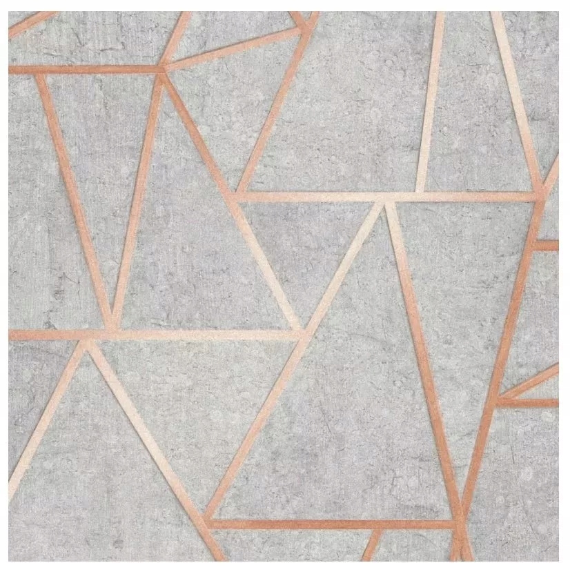

Tapeta geometryczna beton szary styl Soho