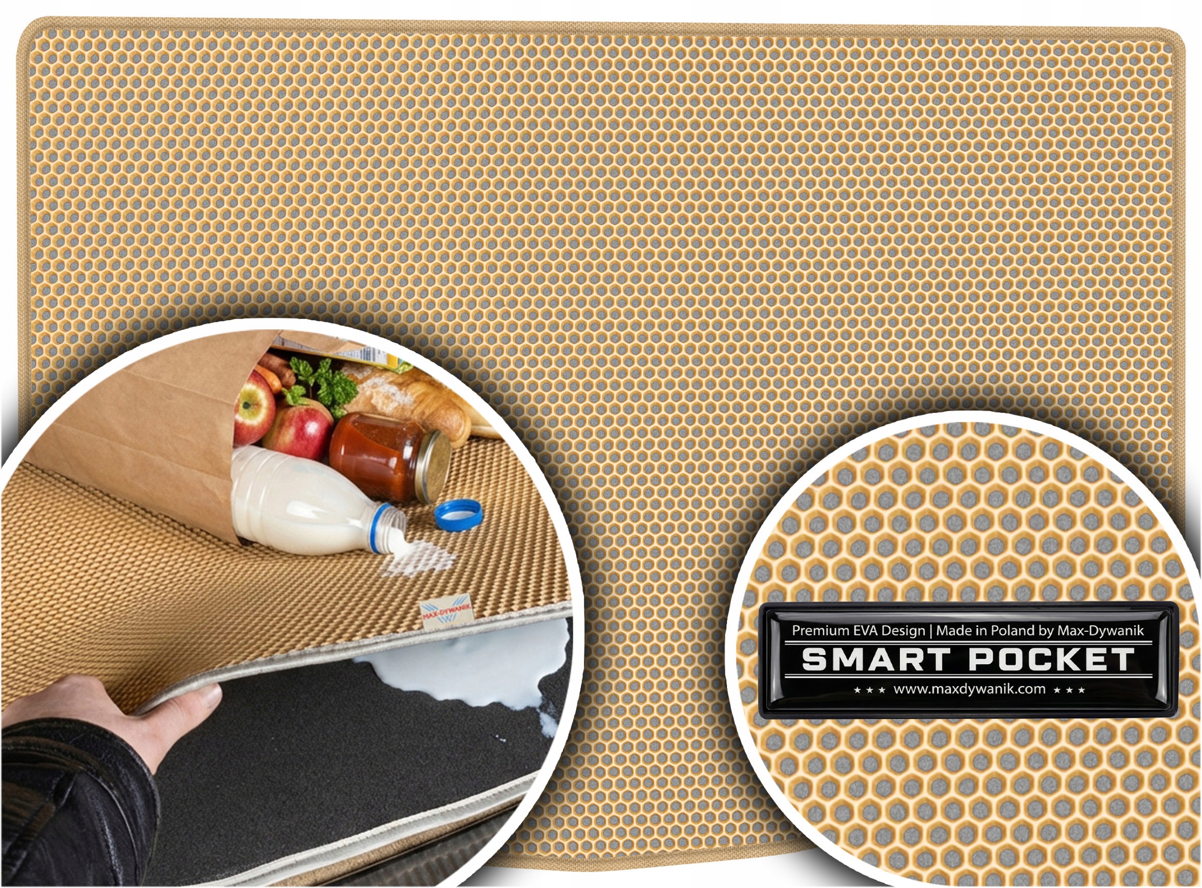 Honda Jazz II Hatchback 2008-2013 Vložka do kufru Eva Smart Pocket Béžová