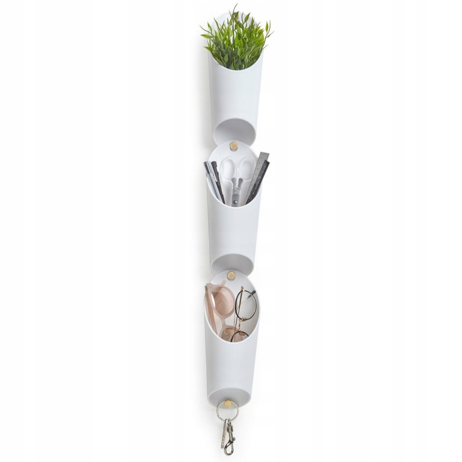 Nástěnné květináče, dekorativní nádoby, sada do obývacího pokoje Floralink, bílá