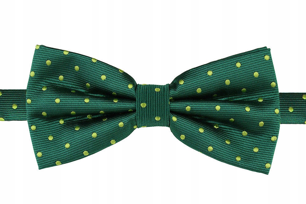 

Mucha Muszka Męska Do Koszuli Zielona W Kropeczki