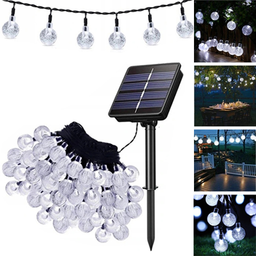 

Lampki Ogrodowe Solarne Girlanda 100LED, 12m Zimne