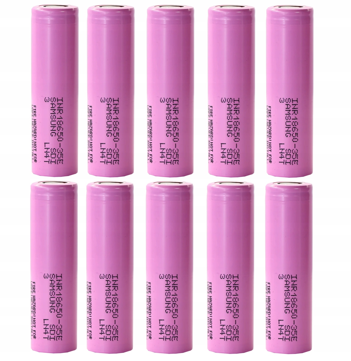 10x Samsung 3500mAh 18650 3,8V 35E Originální Nabíjecí Baterie Nové 10 Kusů