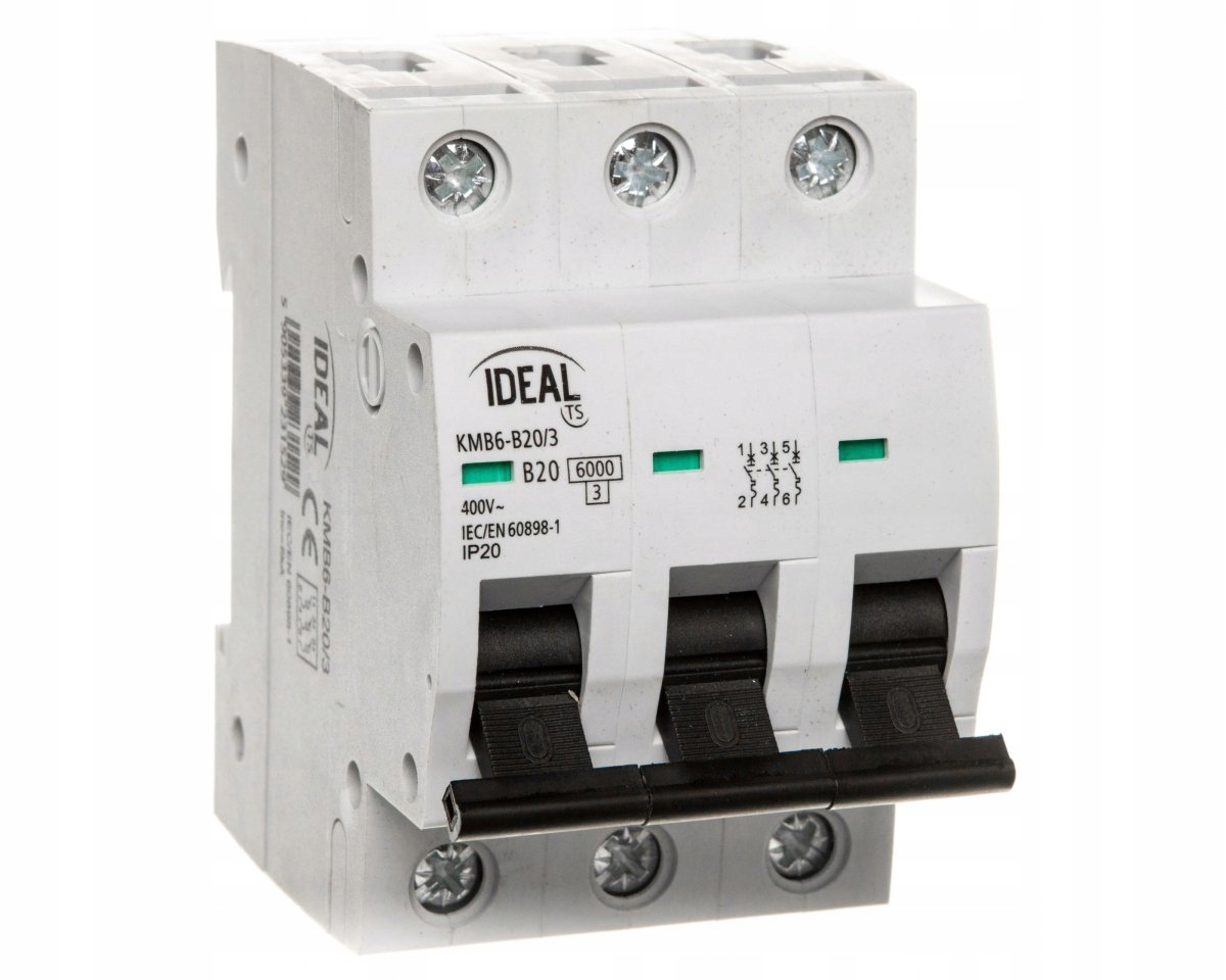 

Wyłącznik nadprądowy 3P B 20A Ac KMB6-B20/3 23152