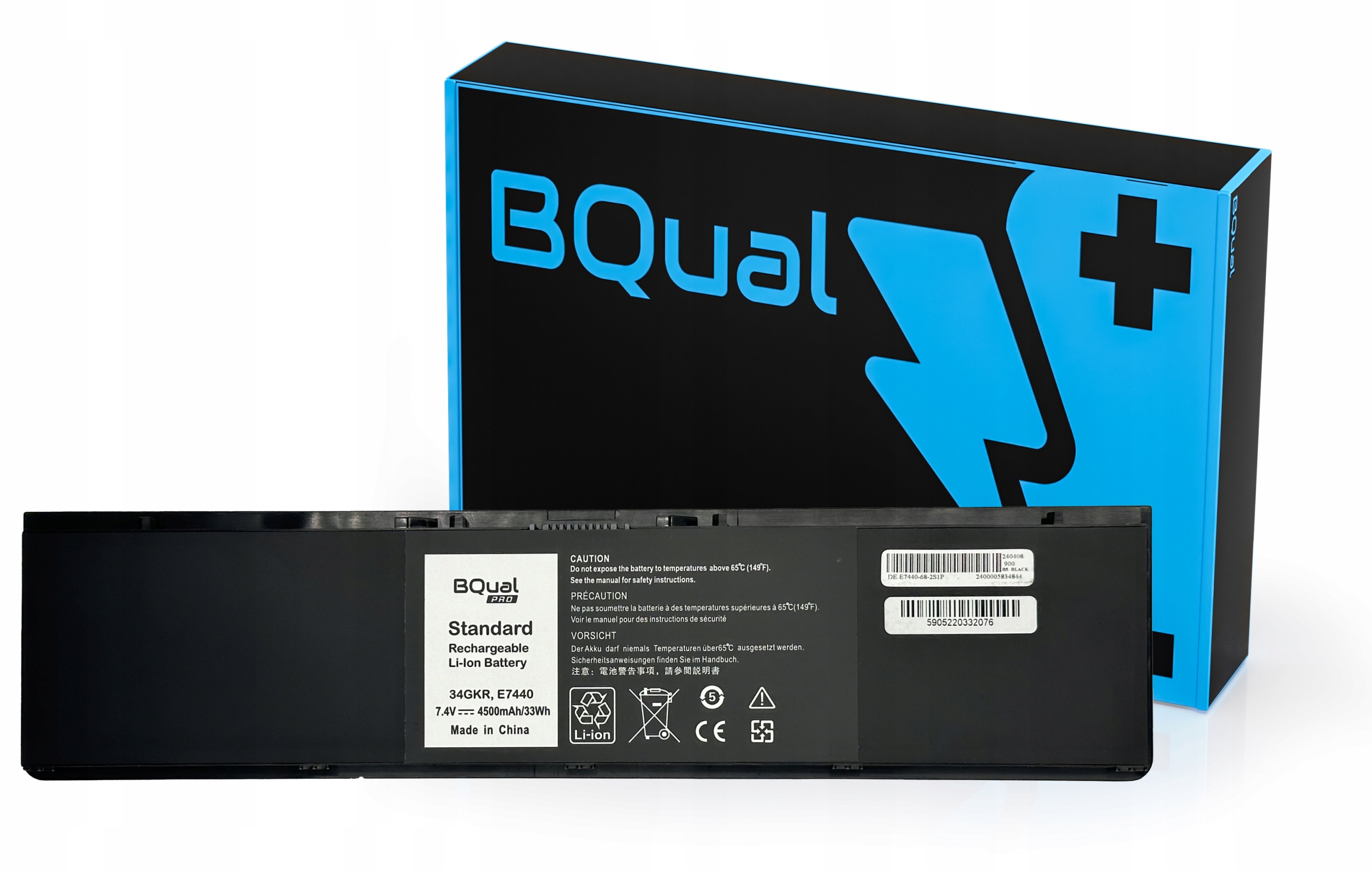 Bateria BQual Pro 34GKR 3RNFD 909H5 do Dell Latitude E7440 E7450 4500mAh