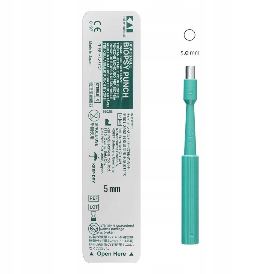 Igła biopsyjna Dermal Punch - do piercingu 5 mm