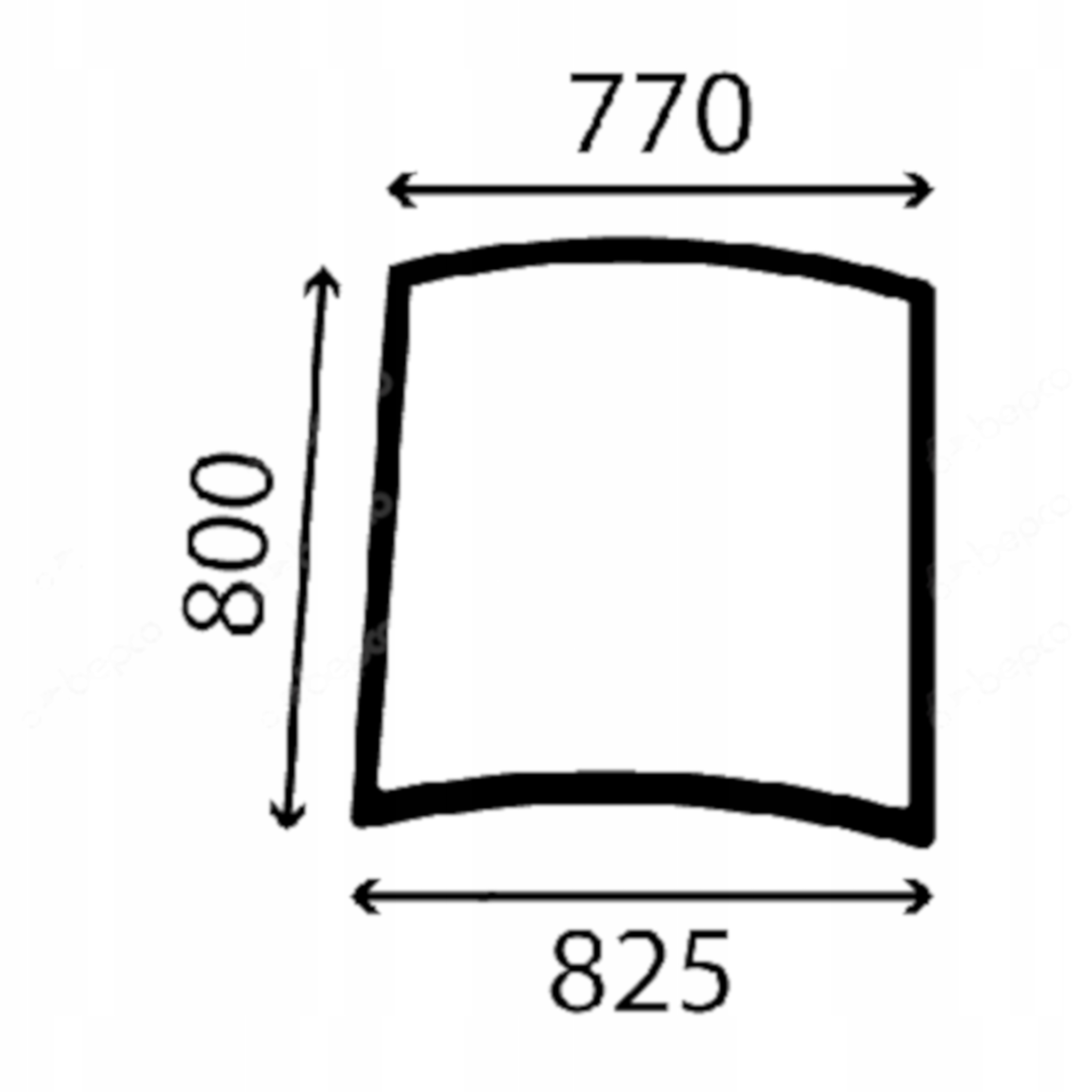 sklo Jcb zadní 827/80290