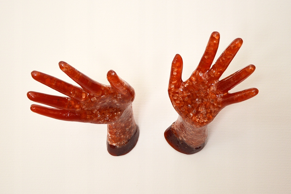 SZKLANE RĘCE WIESZAK RĘCZNIE ROBIONY RZEŹBA HAK PL