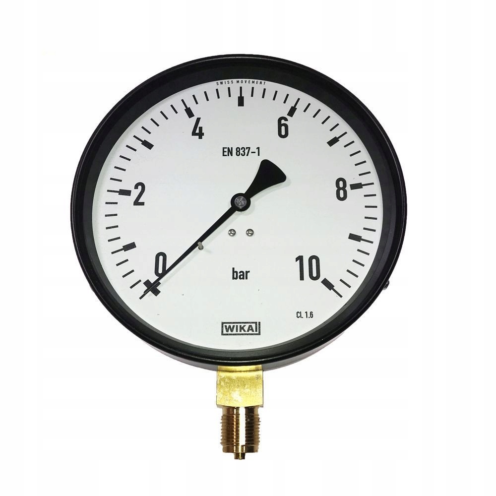 0-10BAR Manometr 160mm M20x1,5 M160R Wika 111.20.160 Kfm EN837-1 Meraserw5