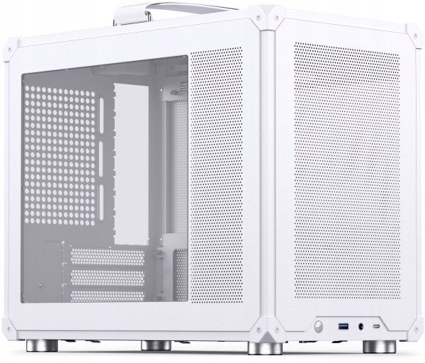 Počítačová Skříň pro Pc Jonsbo C6 Max, Mini Počítačová Skříň, Micro-ATX, Tvrzené Sklo Bílé