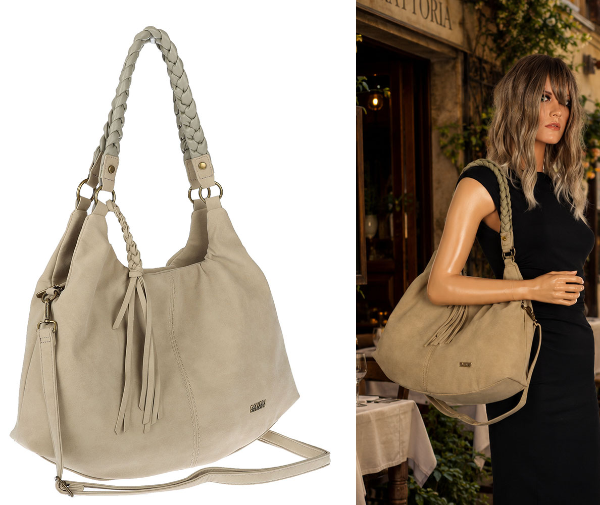 Dámská taška Shopper Taška přes rameno velká, prostorná CC6612 Béžová