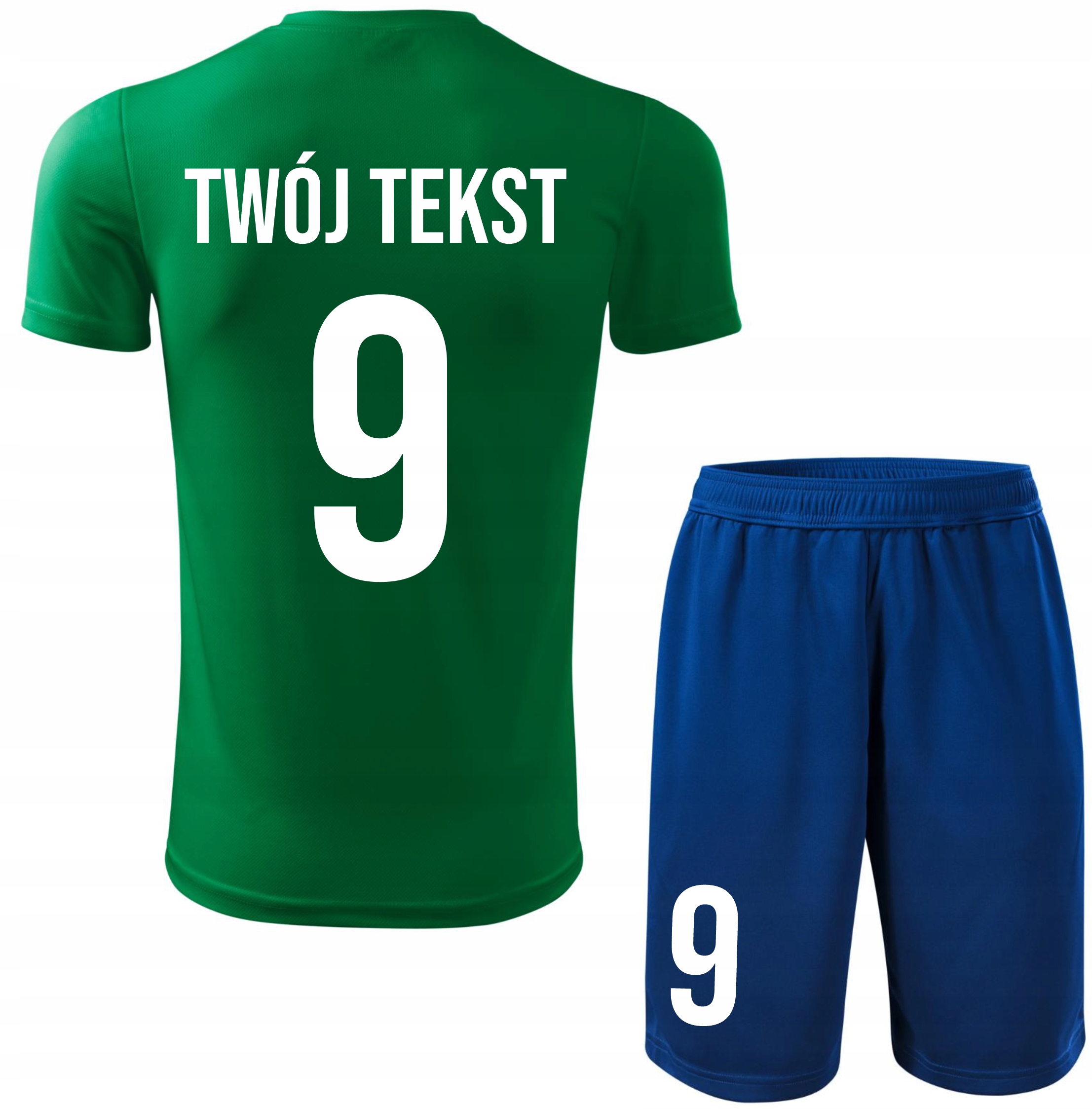 Strój piłkarski Z Własnym Napisem i Numerem komplet Z Nadrukiem na Wf 158