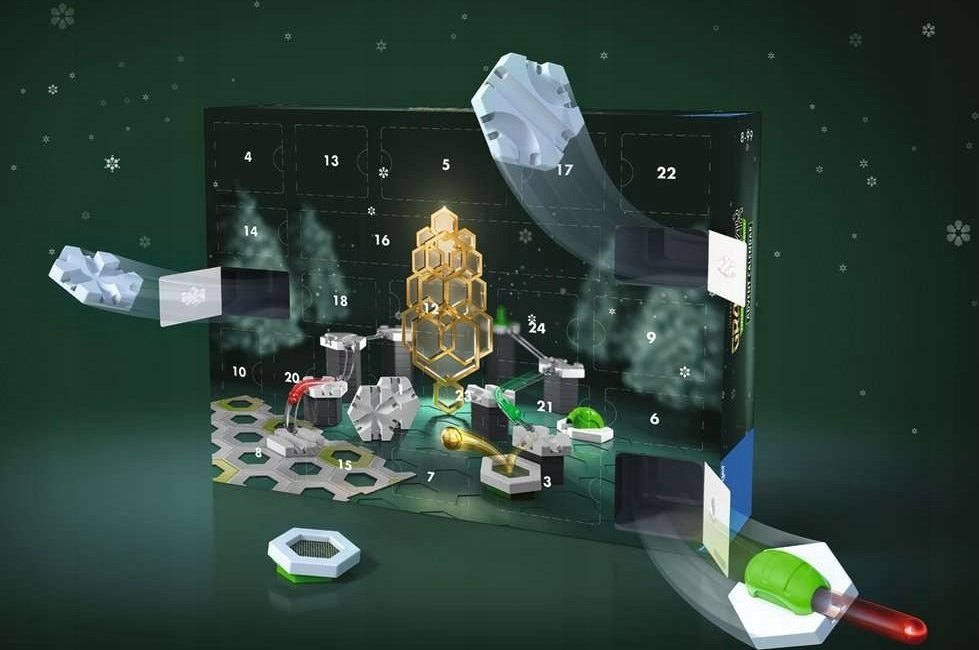 Адвент-календарь Ravensburger GraviTrax, 65 элементов для трассы с шариками, от 8 лет — фото 6