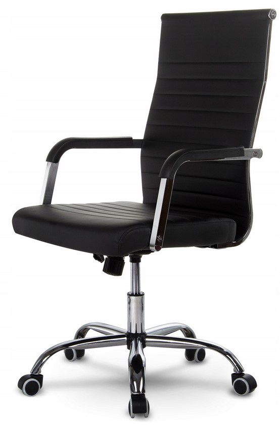 Kancelárska Ergonomická Otočná Stolička, Profilovaná, Pohodlná, Evox Čierna