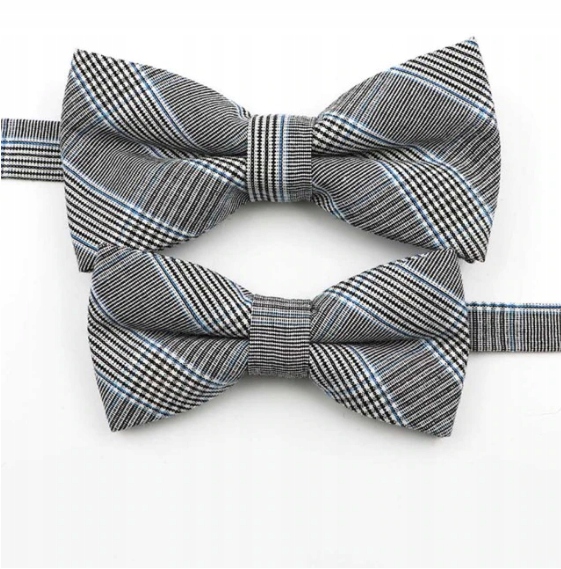 

Mucha męska i Mucha dziecięca szara krata