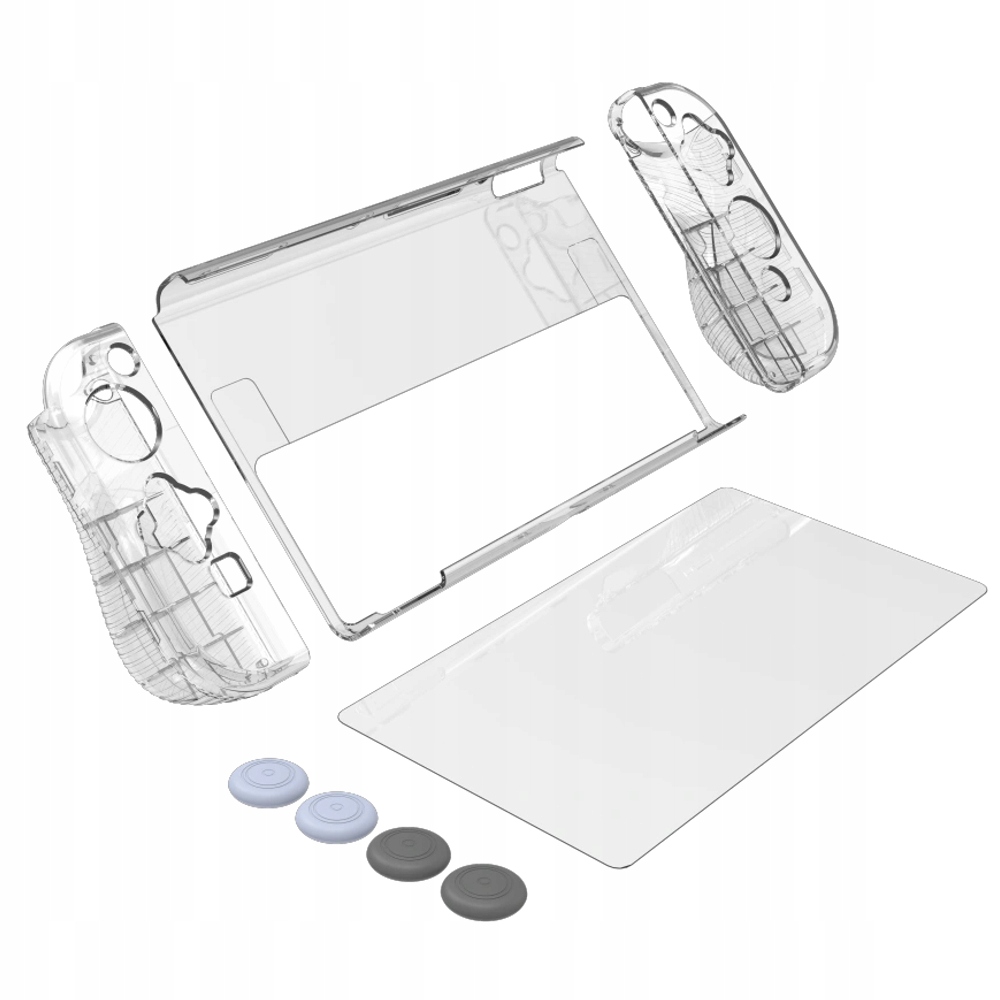You2K Zestaw 8 in 1 crystal case do doku + glass + nakładki do Switch OLED