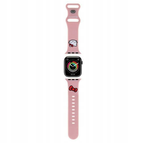 Pasek silikonowy Hello Kitty do Apple Watch 42/44/45/49mm różowy