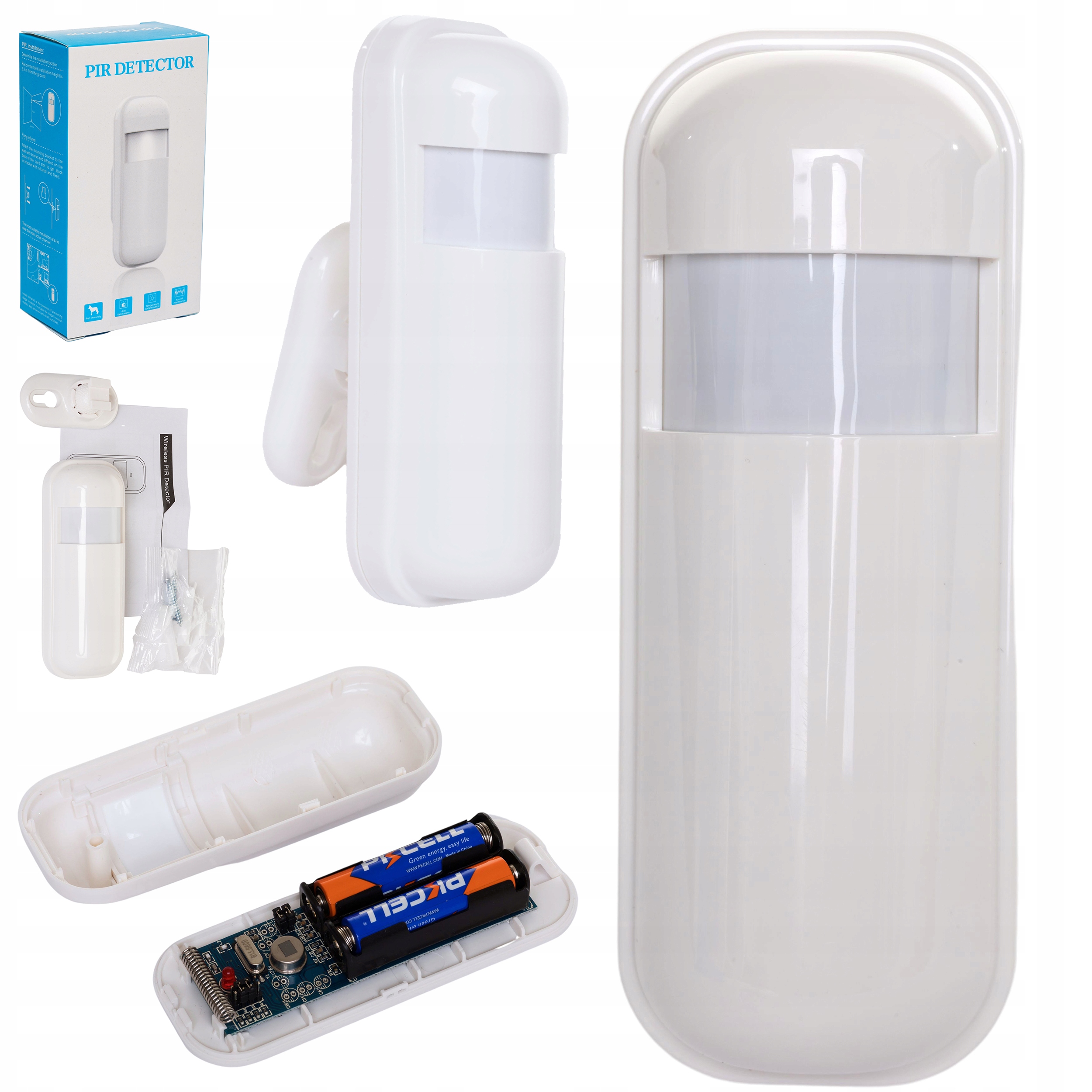 BEZPRZEWODOWY ALARM LCD GSM APP SYRENY WIFI POLSKI Skład zestawu centrala alarmowa czujka magnetyczna czujka ruchu