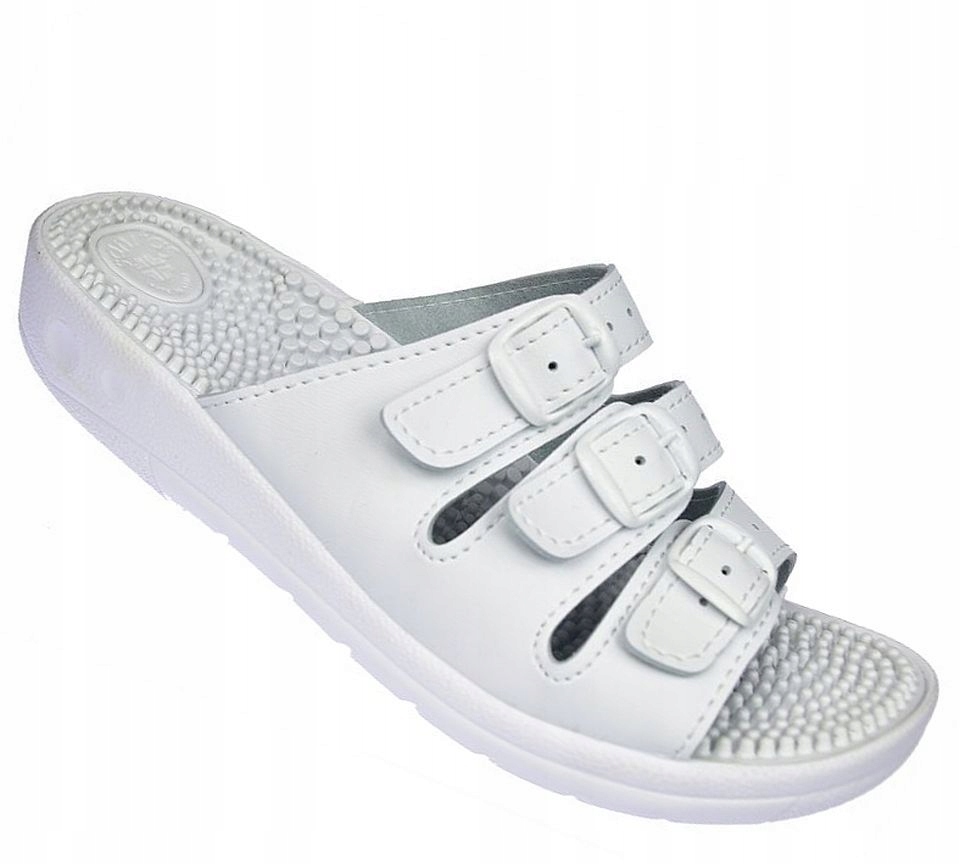 FAKIRKI DAMSKIE KLAPKI MASUJĄCE PROFILAKTYCZNE BIAŁE FP- 03 rozm. 42