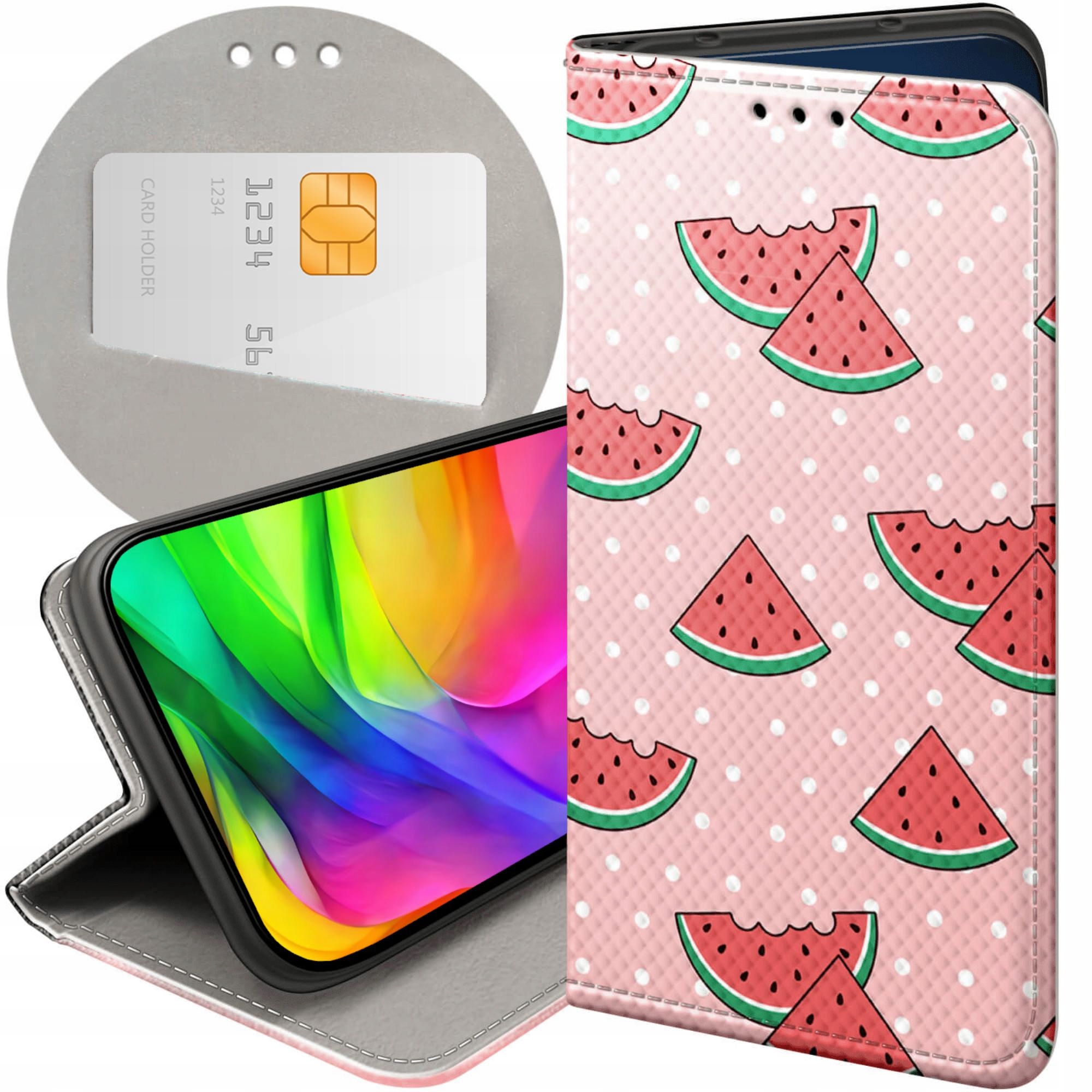 Etui Z Klapką Do Xiaomi Redmi Note 9T Arbuz Z Arbuzem Melon Futerał