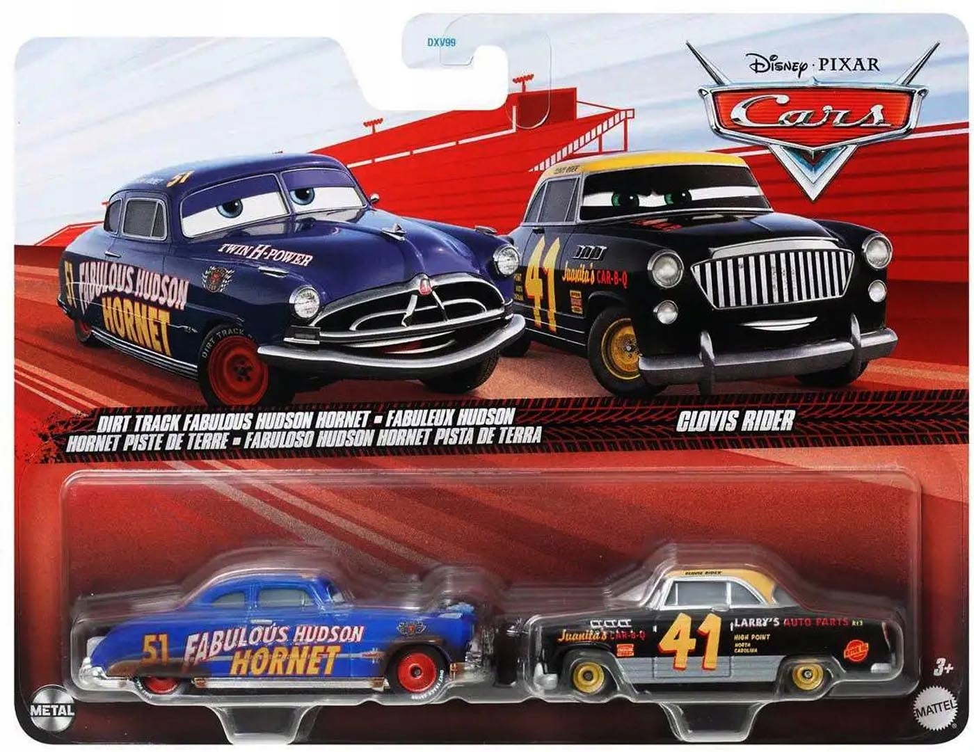 Mattel Cars Auta Dirt Truck Fabulous Hudson Hornet Clovis Rider 1:55 Nowy